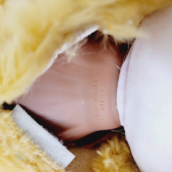 Anne Geddes 1991 Yellow Teddy Bear Outfit Baby Plush Soft Stuffed Toy Doll 16" - Picture 8 of 12